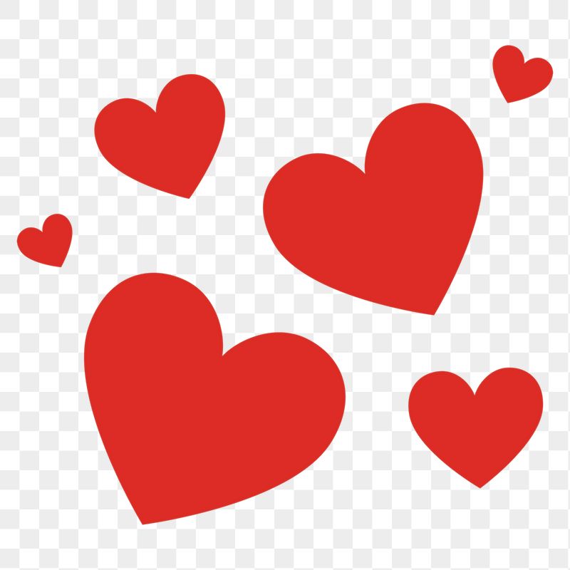 Red hearts png sticker, cute | Free PNG - rawpixel
