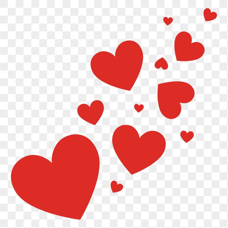 Red hearts png sticker, cute | Free PNG - rawpixel