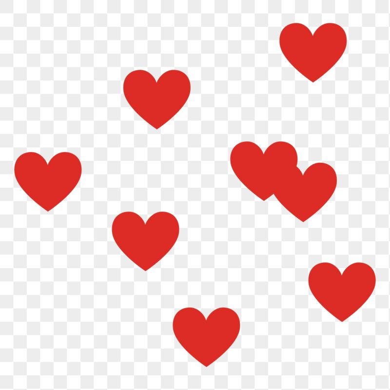 Red hearts png sticker, cute | Free PNG - rawpixel