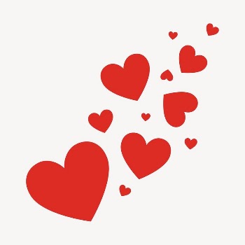 Red hearts sticker, Valentine's flat | Free Vector - rawpixel