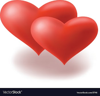 Red hearts vector image