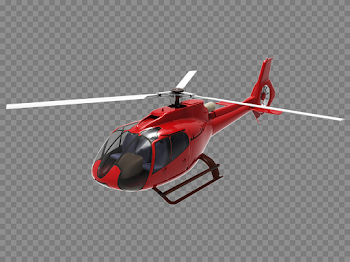Red Helicopter Free PNG Image