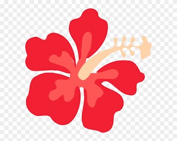 Red Hibiscus With No Flowers Clip Art - Hawaiian Flower Transparent Background