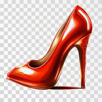 Red High Heel PNG transparent background