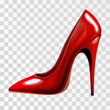 Red High Heel PNG transparent background