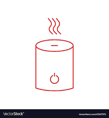 red humidifier line icon