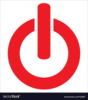 Red icon power off vector image