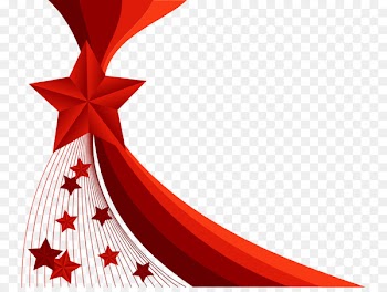 Red Illustration - Red star decorative background 