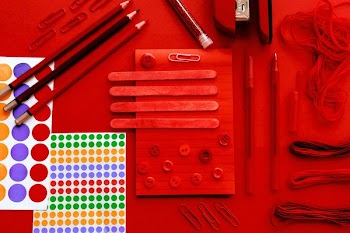 Red Items Flat Image Photography