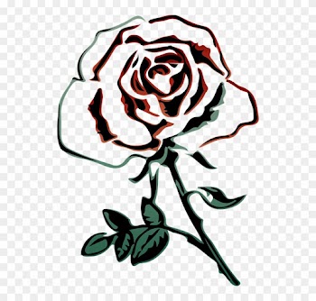 Red Large Rose Clipart Png Picture - Sketch Of A Rose