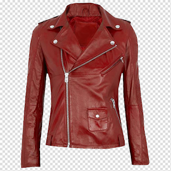 Red Leather Jacket PNG Image