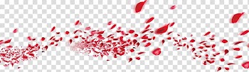 Red leaves illustration, Petal Graphic design Garden roses, Flying petals transparent background PNG clipart