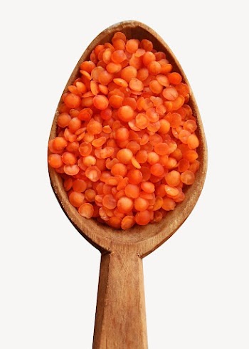 Red lentils on spoon,  | Free Photo - rawpixel