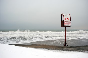 Red Lifeguard Tower