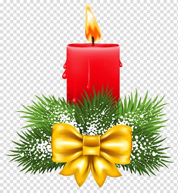 Red lighted candle illustration, Christmas Candle , Christmas Red Candle transparent background PNG clipart