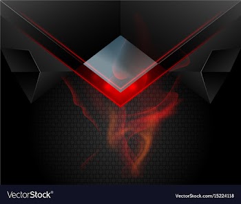 Red lighting metal scene vector image
