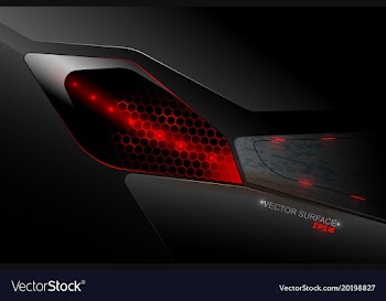Red lighting metal surface concepts vector image