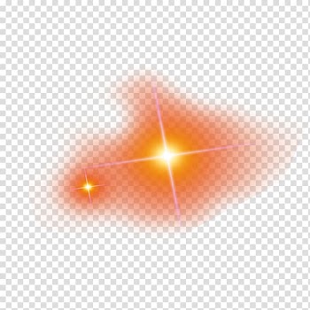 Red lights, Yellow star light halo effect element transparent background PNG clipart