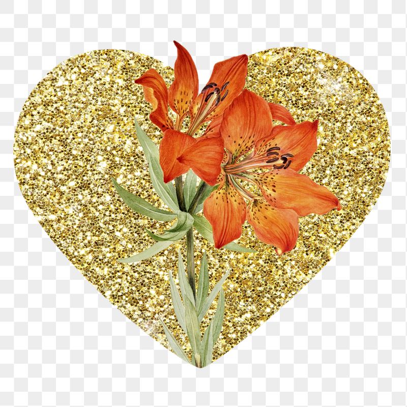 Red lily png badge sticker, | Free PNG - rawpixel