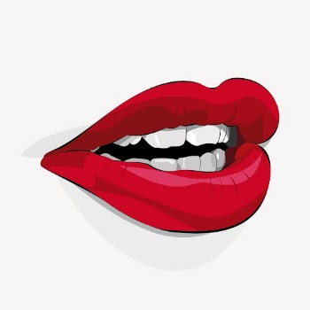 Red lips clip art color | Free Photo - rawpixel