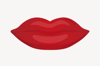 Red lips clipart, cute cartoon | Free PSD Illustration - rawpixel