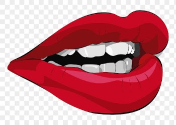 Red lips png color drawing, | Free PNG - rawpixel
