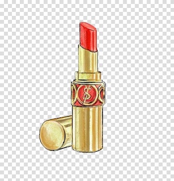 Red lipstick , Lipstick Chanel Yves Saint Laurent Cosmetics Watercolor painting, Lipstick transparent background PNG clipart