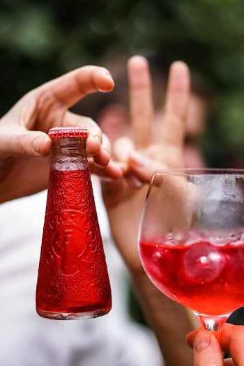 Red Liquid in A Jar