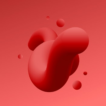 Red liquid shape clipart, 3D | Free PSD - rawpixel