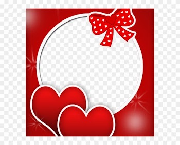 Red Love Frame - Round Love Frame Png