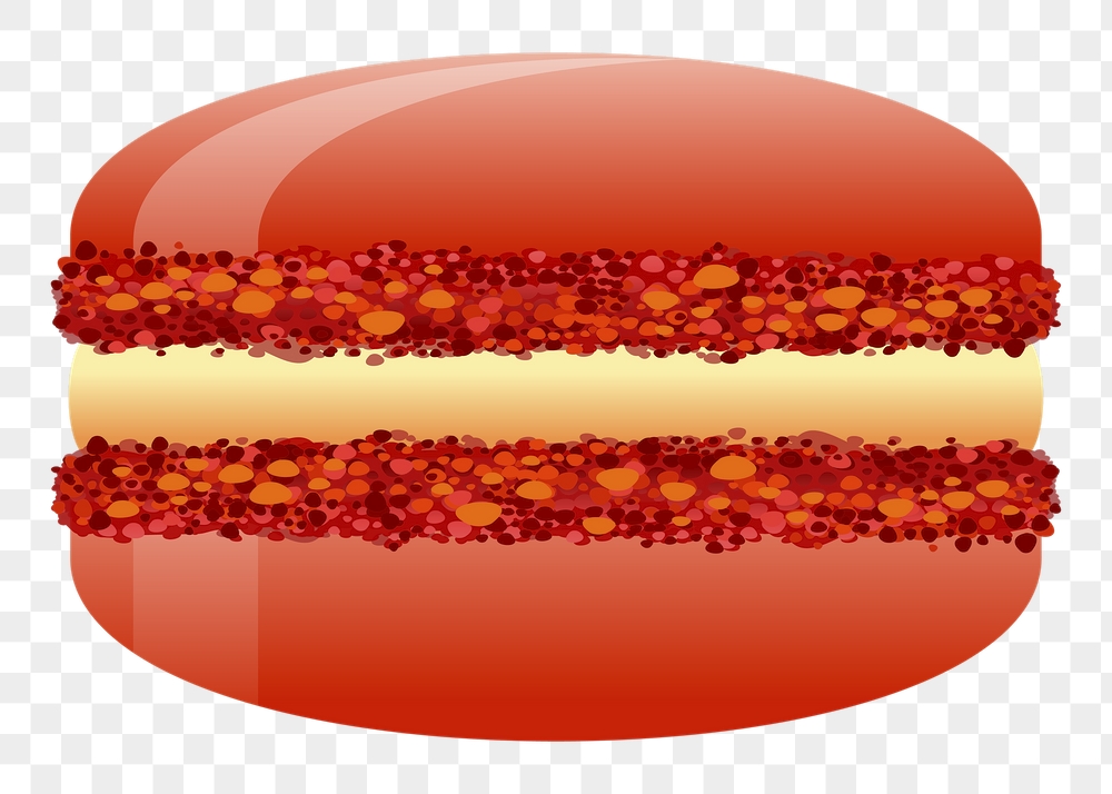 Red macaron png sticker dessert | Free PNG - rawpixel