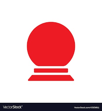 red magic ball solid icon