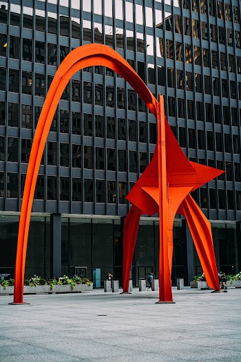 Red Metal Frame Statue