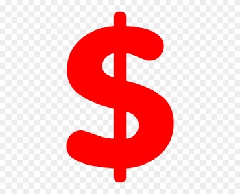 Red Money Sign Clip Art - Dollar Sign Icon Red