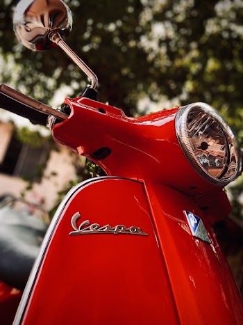 Red Motor Scooter