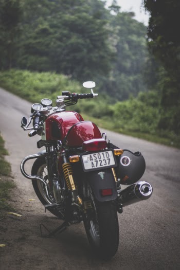 Red Motorcycle Parked
