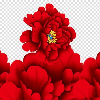 Red Moutan peony Garden roses, Rose Creative transparent background PNG clipart