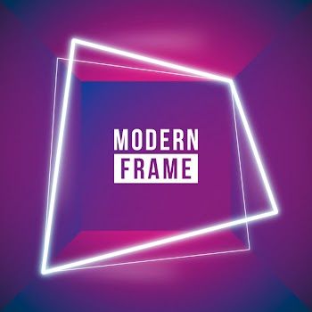 Red neon frame background Free Vector