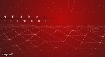 Red neural network illustration | Free stock vector - 555849