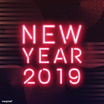 Red new year 2019 neon sign vector | Free stock vector - 535202