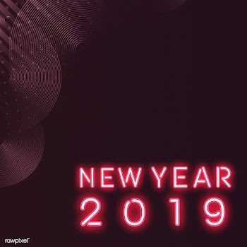 Red new year 2019 neon sign vector | Free stock vector - 535260