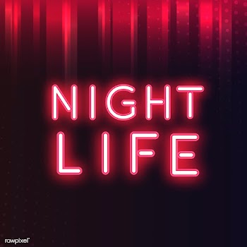 Red nightlife neon sign vector | Free stock vector - 535192