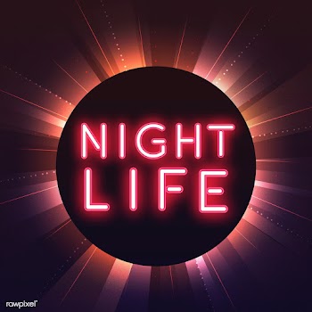Red nightlife neon sign vector | Free stock vector - 535235