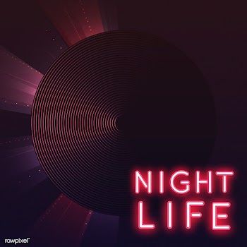 Red nightlife neon sign vector | Free stock vector - 535262