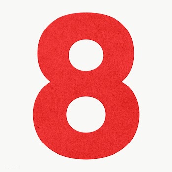 Red number eight  design element | Free  transparent png - 2340933