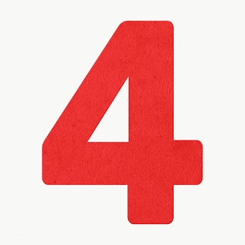 Red number four design element | Free  transparent png - 2340927