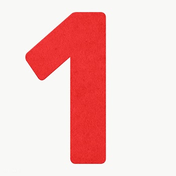 Red number one design element | Free  transparent png - 2340924