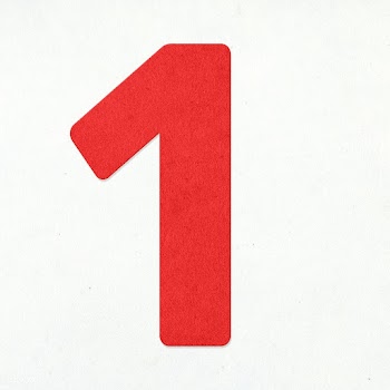 Red number one sticker design element | Free  illustration - 2340991