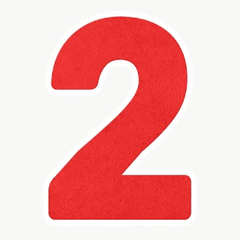 Red number two sticker design element | Free  transparent png - 2340981