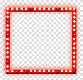 Red objects  , square red vanity frame transparent background PNG clipart